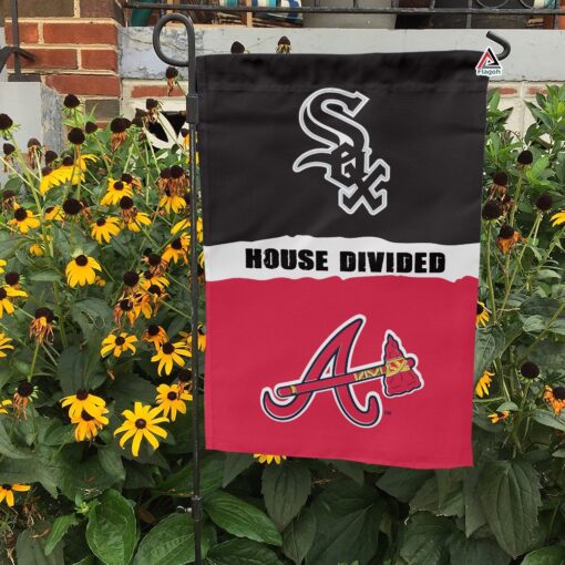 White Sox vs Braves House Divided Flag, MLB House Divided Flag