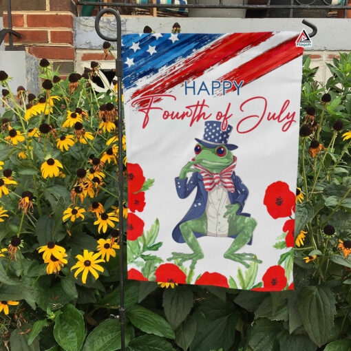 Frog USA 4th Of July Garden Flag, Frog Independence Day Flag, Frog American Patriotic Flag