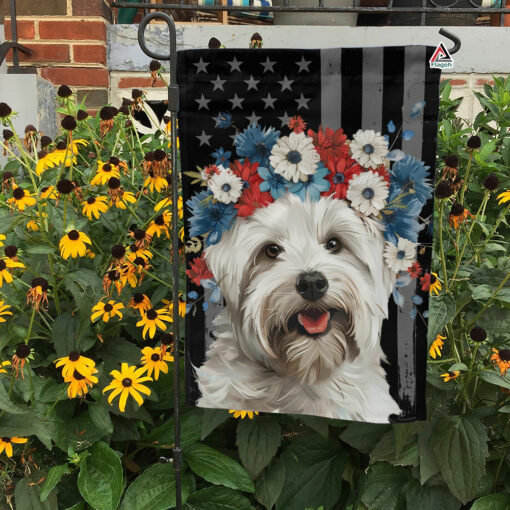Patriotic West Highland White Terrier Dog July Fourth Day Flag, Dog Lovers Gift for Independence Day Flag