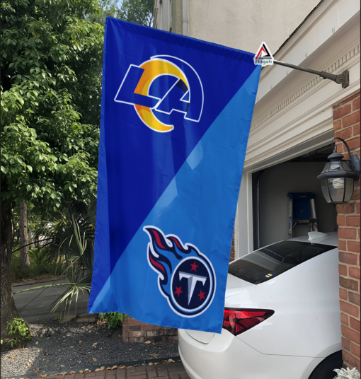 Rams vs Titans House Divided Flag, NFL House Divided Flag