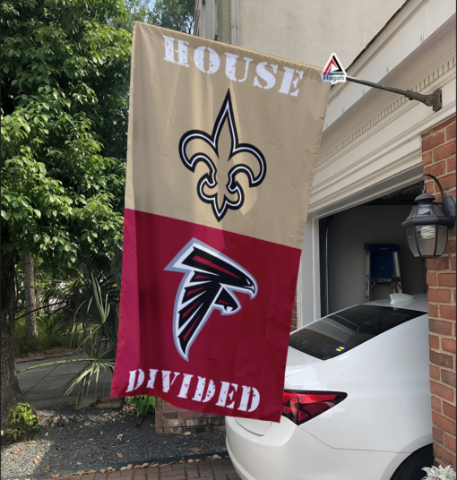 Saints vs Falcons House Divided Flag, NFL House Divided Flag