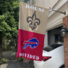 New Orleans Saints vs Buffalo Bills House Divided Flag, NFL House Divided Flag