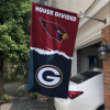 Arizona Cardinals vs Green Bay Packers House Divided Flag, NFL House Divided Flag