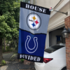 Pittsburgh Steelers vs Indianapolis Colts House Divided Flag, NFL House Divided Flag