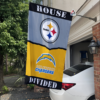Pittsburgh Steelers vs Los Angeles Chargers House Divided Flag, NFL House Divided Flag