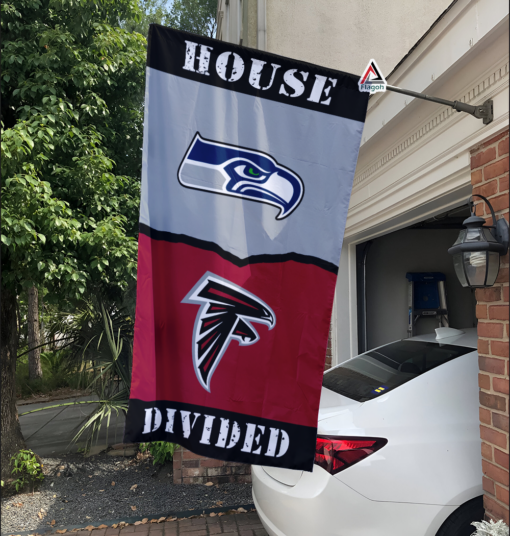 Seahawks vs Falcons House Divided Flag, NFL House Divided Flag