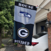 Seattle Seahawks vs Green Bay Packers House Divided Flag, NFL House Divided Flag