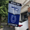 Seattle Seahawks vs Indianapolis Colts House Divided Flag, NFL House Divided Flag
