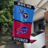 Tennessee Titans vs Buffalo Bills House Divided Flag, NFL House Divided Flag