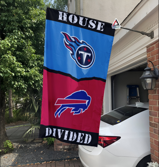 Titans vs Bills House Divided Flag, NFL House Divided Flag