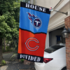 Tennessee Titans vs Chicago Bears House Divided Flag, NFL House Divided Flag