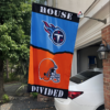 Tennessee Titans vs Cleveland Browns House Divided Flag, NFL House Divided Flag