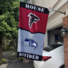 Atlanta Falcons vs Seattle Seahawks House Divided Flag, NFL House Divided Flag