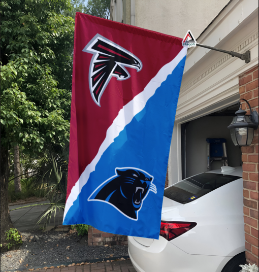 Falcons vs Panthers House Divided Flag, NFL House Divided Flag