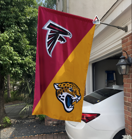 Falcons vs Jaguars House Divided Flag, NFL House Divided Flag