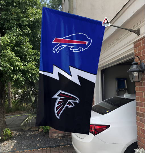 Bills vs Falcons House Divided Flag, NFL House Divided Flag