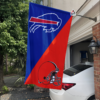 Buffalo Bills vs Cleveland Browns House Divided Flag, NFL House Divided Flag