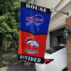 Buffalo Bills vs Denver Broncos House Divided Flag, NFL House Divided Flag