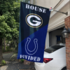 Green Bay Packers vs Indianapolis Colts House Divided Flag, NFL House Divided Flag