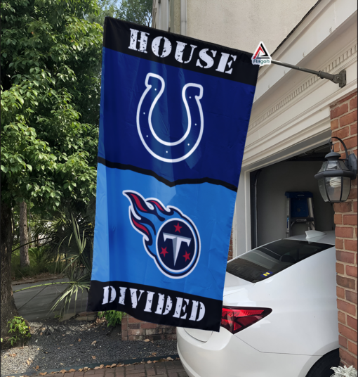 Colts vs Titans House Divided Flag, NFL House Divided Flag