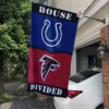 Indianapolis Colts vs Atlanta Falcons House Divided Flag, NFL House Divided Flag