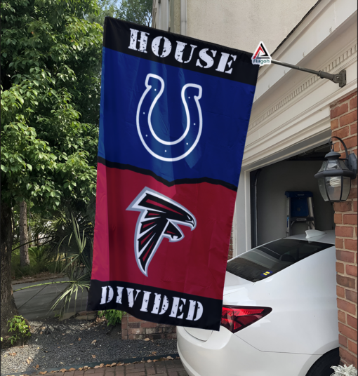 Colts vs Falcons House Divided Flag, NFL House Divided Flag