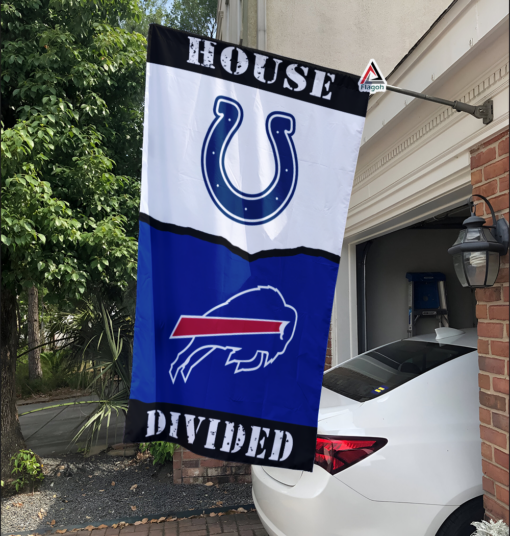 Colts vs Bills House Divided Flag, NFL House Divided Flag