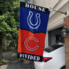 Indianapolis Colts vs Chicago Bears House Divided Flag, NFL House Divided Flag