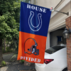 Indianapolis Colts vs Cleveland Browns House Divided Flag, NFL House Divided Flag