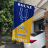 Indianapolis Colts vs Los Angeles Chargers House Divided Flag, NFL House Divided Flag