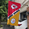 Kansas City Chiefs vs Pittsburgh Steelers House Divided Flag, NFL House Divided Flag