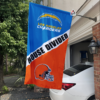 Los Angeles Chargers vs Cleveland Browns House Divided Flag, NFL House Divided Flag