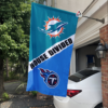 Miami Dolphins vs Tennessee Titans House Divided Flag, NFL House Divided Flag