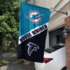 Miami Dolphins vs Atlanta Falcons House Divided Flag, NFL House Divided Flag