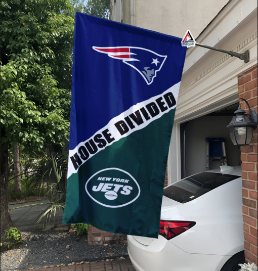 Patriots vs Jets House Divided Flag, NFL House Divided Flag