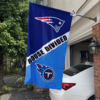 New England Patriots vs Tennessee Titans House Divided Flag, NFL House Divided Flag