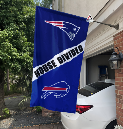 Patriots vs Bills House Divided Flag, NFL House Divided Flag