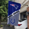 New England Patriots vs Indianapolis Colts House Divided Flag, NFL House Divided Flag