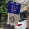 New York Giants vs New Orleans Saints House Divided Flag, NFL House Divided Flag