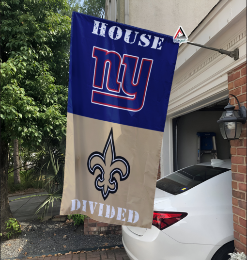 Giants vs Saints House Divided Flag, NFL House Divided Flag