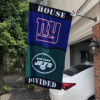 New York Giants vs New York Jets House Divided Flag, NFL House Divided Flag