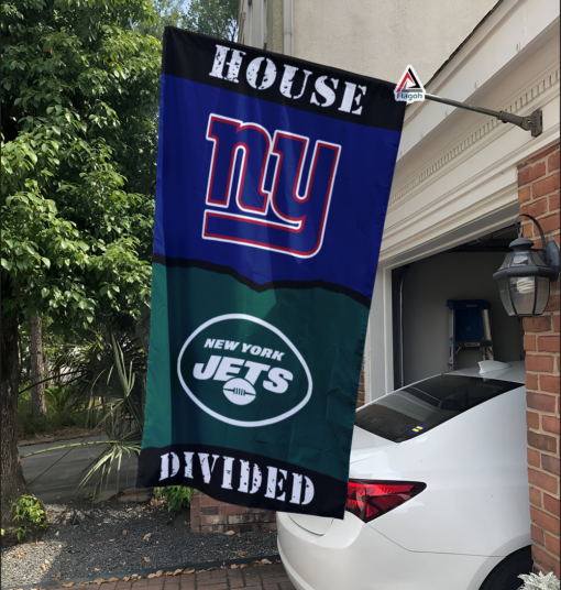 Giants vs Jets House Divided Flag, NFL House Divided Flag