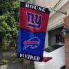 New York Giants vs Buffalo Bills House Divided Flag, NFL House Divided Flag