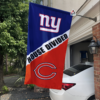 New York Giants vs Chicago Bears House Divided Flag, NFL House Divided Flag