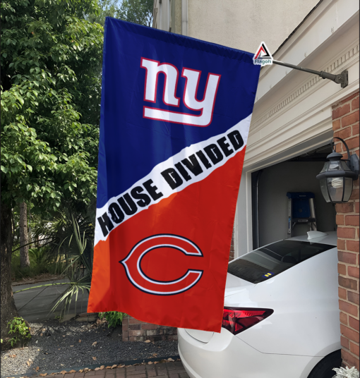 Giants vs Bears House Divided Flag, NFL House Divided Flag
