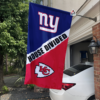 New York Giants vs Kansas City Chiefs House Divided Flag, NFL House Divided Flag
