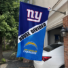 New York Giants vs Los Angeles Chargers House Divided Flag, NFL House Divided Flag