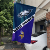 Philadelphia Eagles vs Minnesota Vikings House Divided Flag, NFL House Divided Flag