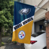 Philadelphia Eagles vs Pittsburgh Steelers House Divided Flag, NFL House Divided Flag