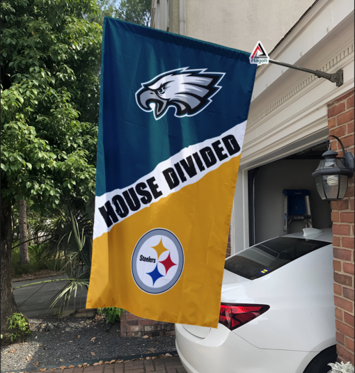 Eagles vs Steelers House Divided Flag, NFL House Divided Flag